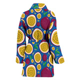 Passion Fruit Blue Background Women'S Bathrobe