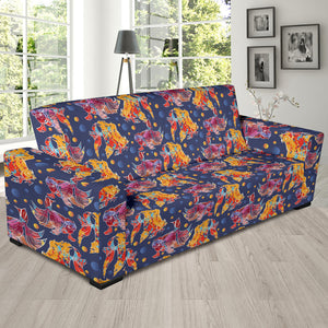 Goldfish Pattern Print Design 05 Sofa Slipcover