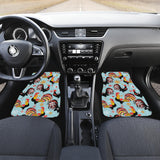 Rooster Chicken Cock Snowfalke Front And Back Car Mats