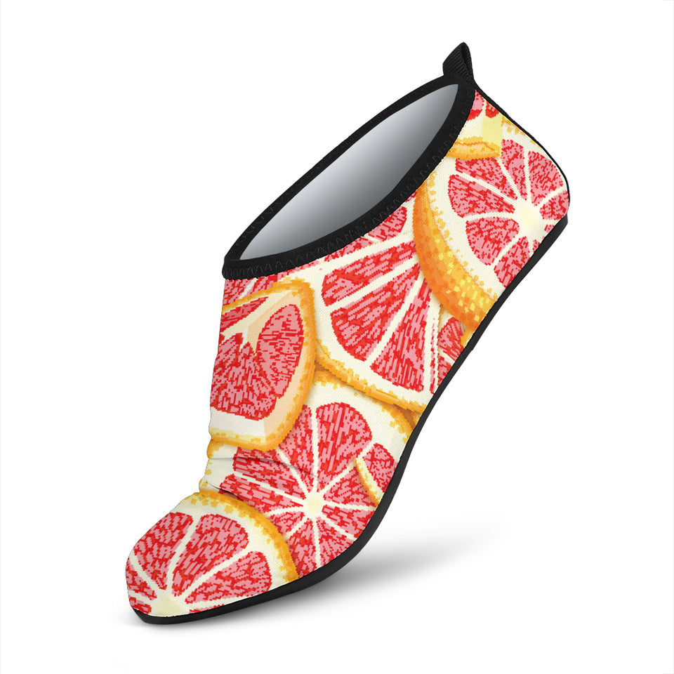 Tropical Grapefruit Pattern Aqua Shoes