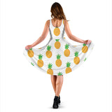 Pineapples Pattern Sleeveless Midi Dress