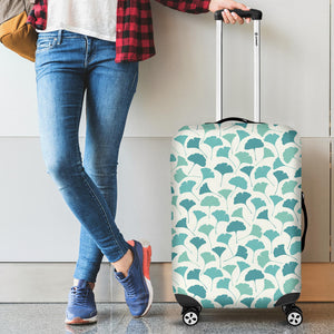 Green Ginkgo Leaves Pattern Luggage Covers