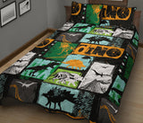 dinosaurs print pattern Quilt Bed Set