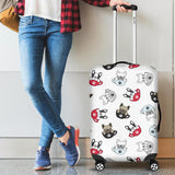 French Bulldog Cup Paw Pattern Cabin Suitcases Luggages