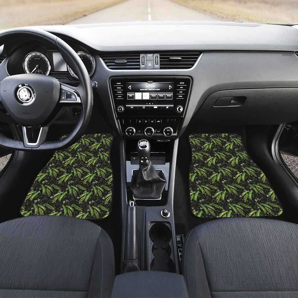 Green Peas Pattern Print Design 02 Front Car Mats