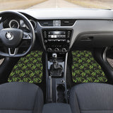 Green Peas Pattern Print Design 02 Front Car Mats