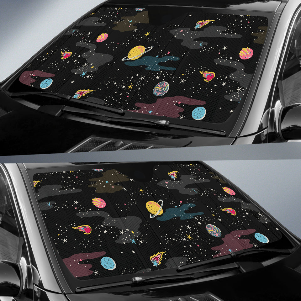 Space Pattern Car Sun Shade