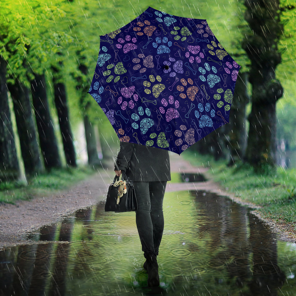 Dog Paws Pattern Print Design 02 Umbrella