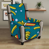 French fries red paper box pattern Chair Cover Protector