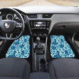 Hibiscus Pattern Print Design 03 Front and Back Car Mats