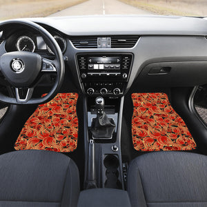 Fire Flame Pattern Front Car Mats
