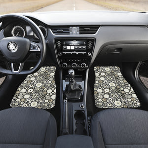 Gear Pattern Print Design 02 Front Car Mats