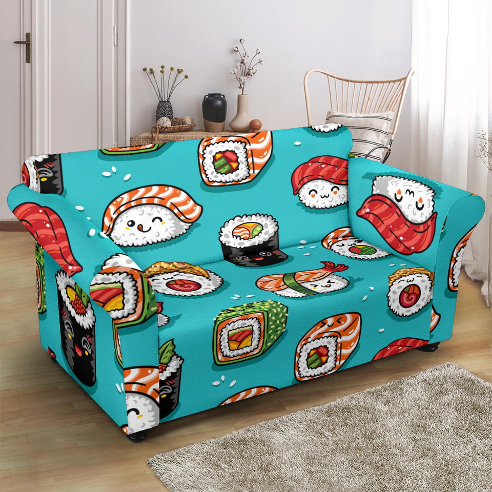 Cute Sushi Pattern Loveseat Couch Slipcover