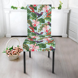 Hummingbird Pattern Print Design 05 Dining Chair Slipcover