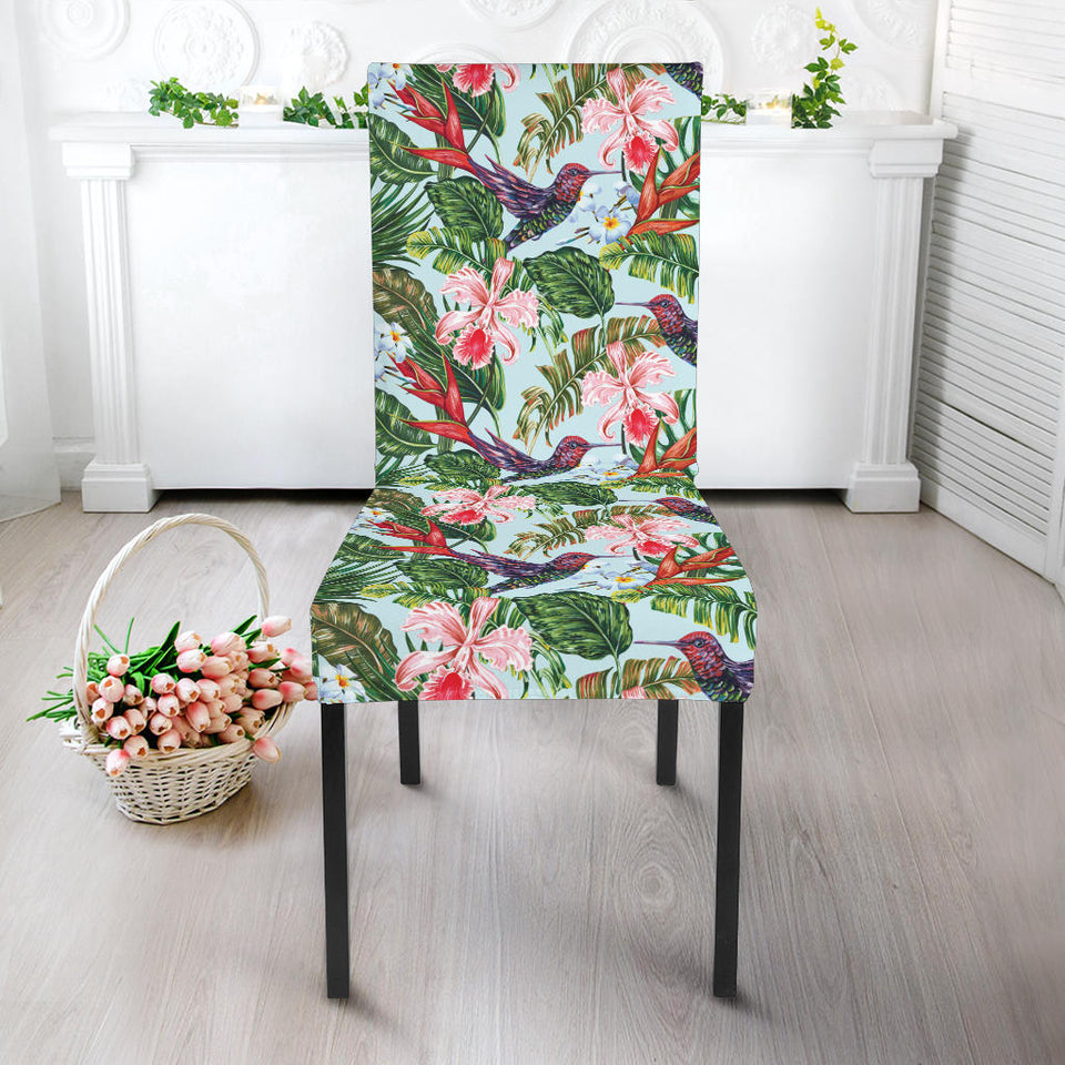 Hummingbird Pattern Print Design 05 Dining Chair Slipcover