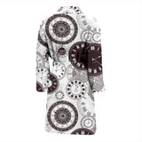 Classic Vintage Clock Pattern Men'S Bathrobe