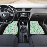 Green Peas Pattern Print Design 01 Front and Back Car Mats