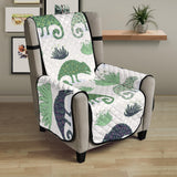 Chameleon lizard succulent plant pattern Chair Cover Protector