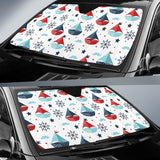 Cute Color Paper Sailboat Pattern Car Sun Shade
