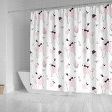 Poodle Dog Rose Cake Pattern Shower Curtain Fulfilled In US