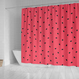 Watermelon Texture Background Shower Curtain Fulfilled In US