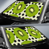 Kiwi Black Dot Background Car Sun Shade
