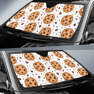 Chocolate Chip Cookie Pattern Car Sun Shade