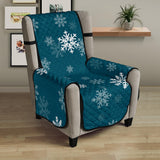 Snowflake pattern dark background Chair Cover Protector