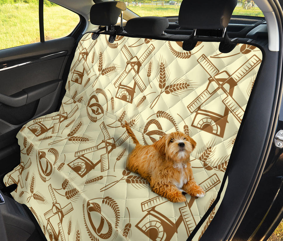 Windmill Wheat Pattern Dog Car Seat Covers