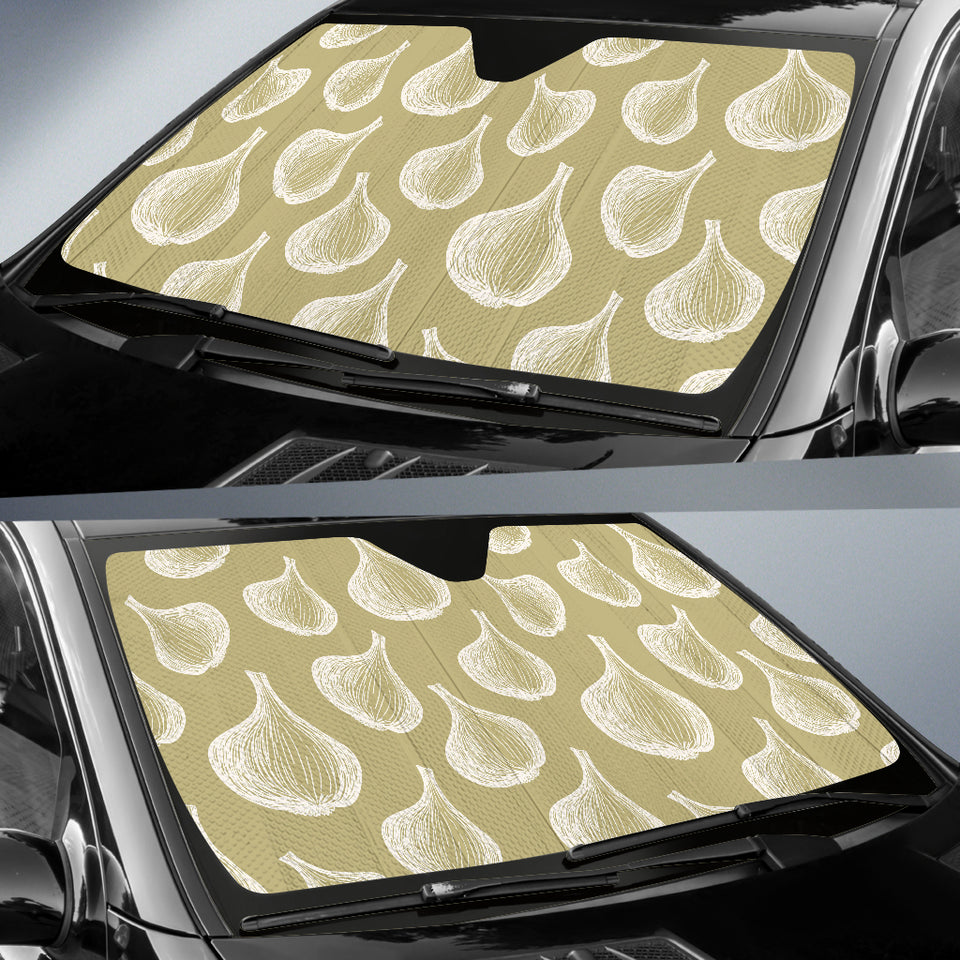 Garlic Design Pattern Car Sun Shade