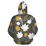 Beautiful Gold Autumn Maple Leaf Pattern Men Women Pullover Hoodie