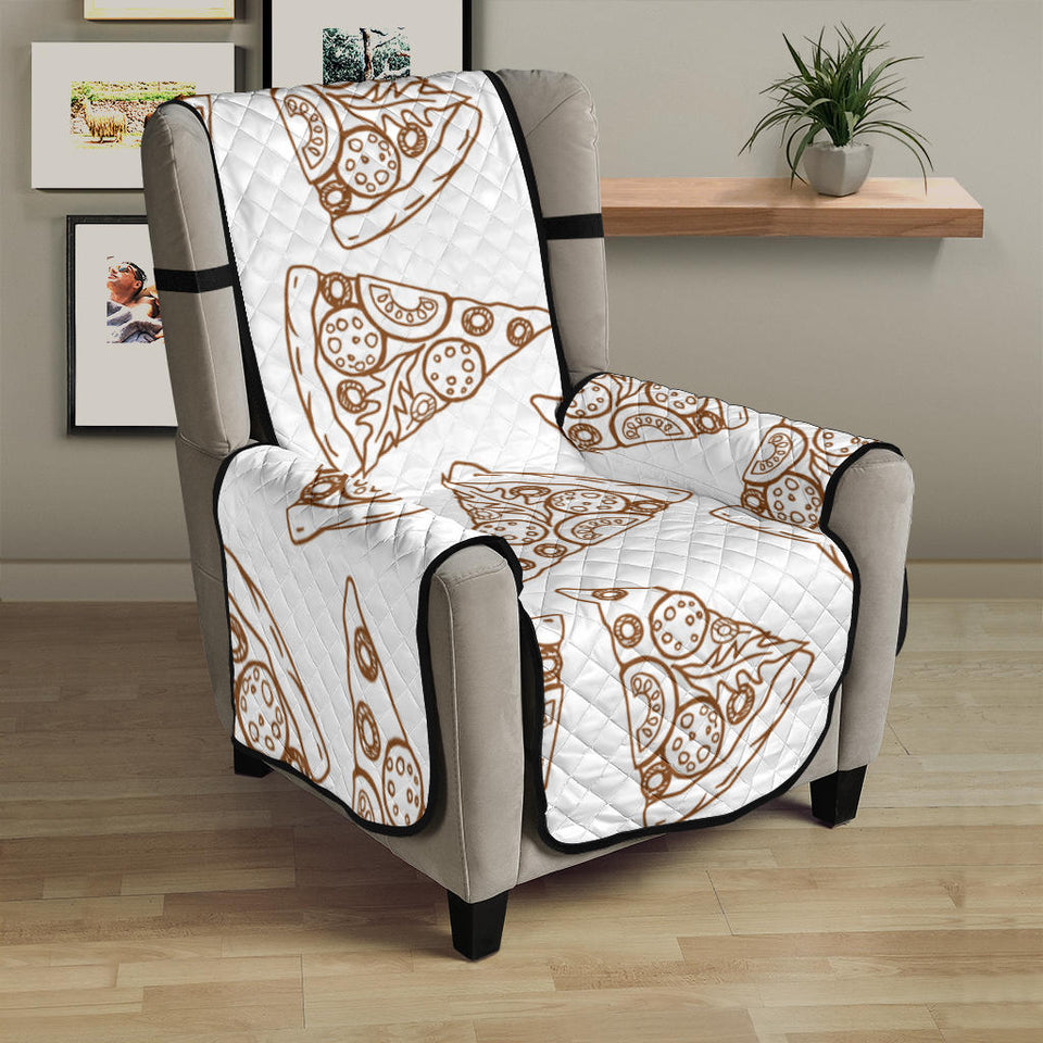 Hand drawn pizza pattern Chair Cover Protector