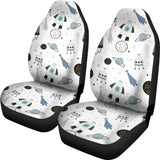 Hand Drawn Space Elements Space Rocket Star Planet Space Probe  Universal Fit Car Seat Covers