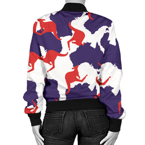 Kangaroo Australian Pattern Women'S Bomber Jacket