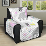 Cute elephant mouse pattern Recliner Cover Protector