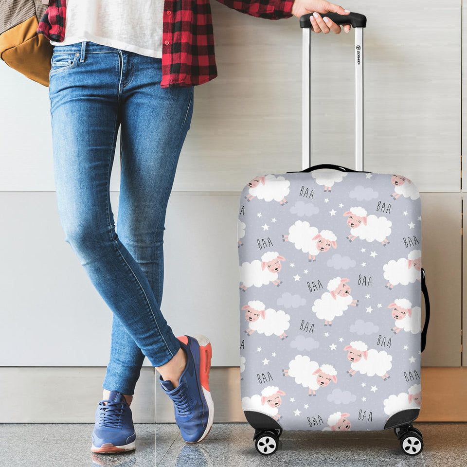 Sweet Dreams Sheep Pattern Cabin Suitcases Luggages