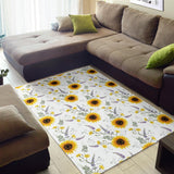 Beautiful Sunflowers Pattern Area Rug