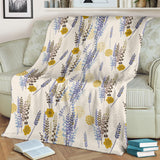 Lavender Modern Pattern Blackground Premium Blanket