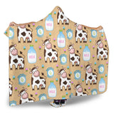 Cow Bottle Of Milk Pattern Hooded Blanket