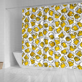 Beer Design Pattern Shower Curtain Fulfilled In US