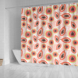 Papaya Leaves Pattern Shower Curtain Fulfilled In US