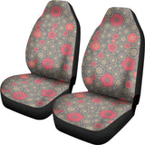 Red Gold Sakura Cherry Blossom Gray Background  Universal Fit Car Seat Covers