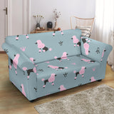 Poodle Dog Pattern Loveseat Couch Slipcover