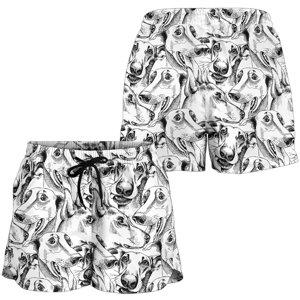 Greyhound Pattern Print Design 01 Women Shorts