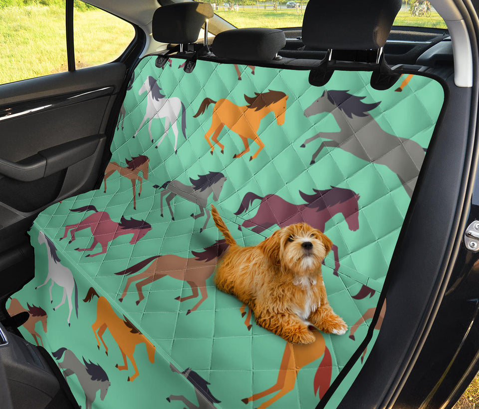 Colorful Horses Pattern Dog Car Seat Covers