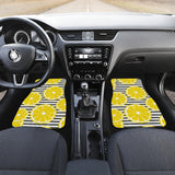 Slice Of Lemon Design Pattern Front And Back Car Mats