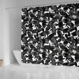 Crow Illustration Pattern Shower Curtain Fulfilled In US