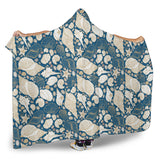 Shell Polynesian Tribal Design Pattern Hooded Blanket