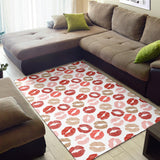 Lips Pattern Print Design 04 Area Rug