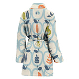 Apples Leaves Pattern Women'S Bathrobe